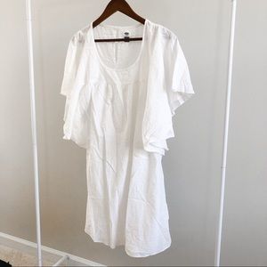 100% White Cotton Flutter Sleeve Old Navy Dress